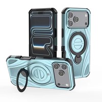 Coque de téléphone de luxe en TPU+PC avec support magnétique multicolore, vente en gros d'usine, pour iPhone 17/16/15/14/13 Pro Max