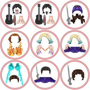 TP1048 KF1907 KF1908 Figuras de Acción de Ladrillos de Construcción Mini de la Serie de TV de Terror Wednesday <span class=keywords><strong>Addams</strong></span>, Juguetes Educativos de Plástico para Niños - Product Image 1