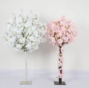 Flor artificial de cereja para casamento, sakura de seda para mesas de casamento, novo estilo, 2020