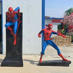 Personalizado marvel figura super herói homem aranha, escultura em fibra de vidro escultura marvel figura homem aranha estátua