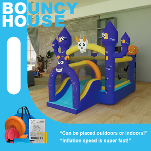 <span class=keywords><strong>Castillo</strong></span> de trampolín inflable de PVC para interiores de la casa embrujada <span class=keywords><strong>del</strong></span> <span class=keywords><strong>diablo</strong></span> de Halloween con soplador de aire para juegos de niños - Product Image 1