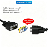 Adaptateur de conversion DB9 FF femelle-femelle 9 broches vers 9 broches, connecteur série RS232 pour home cinéma