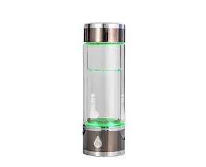 Botella portátil de inhalador de hidrógeno, taza de agua rica en hidrógeno con botella de vidrio