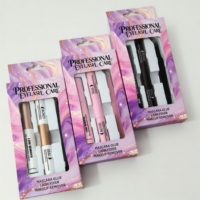 Kit 2-en-1 de colle et de fixateur pour cils, colle à double embout pour cils en grappe, ensemble adhésif pour extensions de cils DIY avec emballage