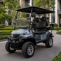 Chariot de golf électrique pour hall de bagages, 2, 4 ou 6 places, moteur AC 72V 7.5KW, batterie au lithium, nouveau design, avec fonction relais de bordure, porte-étiquettes et plateau