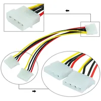 Kabel Splitter Daya IDE PSW 4pin 18cm LP4 Molex J29 Male Female untuk Kartu Grafis, Aksesoris Komputer PC