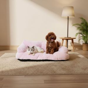 Cama para Perros y Gatos de Felpa Rectangular Sólida al por Mayor, Funda Extraíble y Lavable, Ecológica, Suave y Cómoda, Sofá Cama - Product Image 2