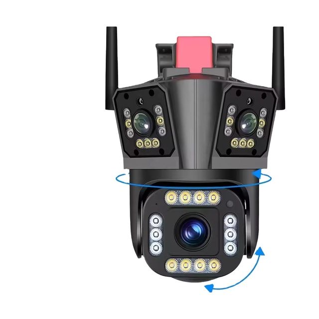 Three Lens IP Camera HD Night Vision 120 Wide Angle Wireless WiFi Remote Intelligent Surveillance Cloud CMOS H.265 Compression