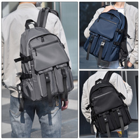 Nouveau Sac à Dos Unisexe en Nylon Tendance 2025 Grande Capacité pour Ordinateur Portable avec Fermeture Éclair pour l'École et les Voyages d'Affaires