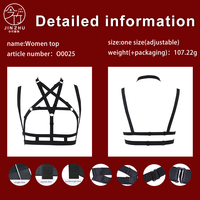 JINZHU Lingerie érotique sexy pour femme avec bandage étoile à cinq branches et bretelles larges réglables