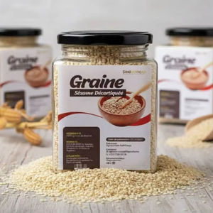 Graines de sésame décortiquées fraîches en bouteille PP, origine Mali, stockage à sec, durée de conservation de 2 ans, usage alimentaire - Product Image 1