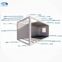 Container Prefabbricato Modulare Monostrato con Balcone, Ufficio Temporaneo per Cantiere, Casa Container in Vendita