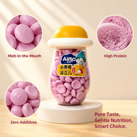 Aimo Biscuits pour bébés semi-mous probiotiques à la fraise, fondants dans la bouche, saveur fruitée, boîte de 16g, durée de conservation 12 mois