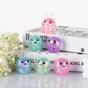 Jouet à presser en maltose Lapin Mignon de Pâques, Balle de pression douce pour les doigts, Créatif pour la décompression et le soulagement du stress pour enfants - Product Image 1