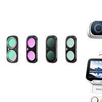 Kit de filtres optiques Insta360 Luna Ultra : filtre UV magnétique en verre, anti-pollution lumineuse, CPL et adaptateur d'objectif à gradation douce