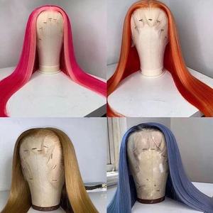 Peluca de cabello humano brasileño virgen, de 40 pulgadas postizo, sin pegamento, color <span class=keywords><strong>rubio</strong></span> 613 HD, con cierre Frontal, transparente, sin pegamento - Product Image 2