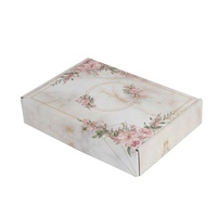 Grande boîte-cadeau d'emballage en papier ondulé bleu personnalisé à bon prix