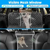 Housse de siège auto moderne pour chien en tissu Oxford durable et imperméable, amovible, polyvalente, type hamac pour animaux, tapis/protège-sièges à motif uni pour siège arrière (tous modèles)