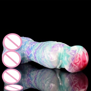 FAAK Large Wolf Knot <b>Dildos</b> Silicone Multi Color Thick Anal Plug Big Dong Fantasy Sex Toys Shop Erotic Products - Product Image 5