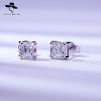 Anting-anting musim panas Moissanite Moissanite, anting-anting potongan Moissanite perak 1 karat 925