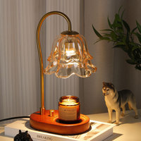 Lampe chauffe-cire en bambou style rétro français Lily Valley, lampe d'aromathérapie, éclairage d'ambiance, lampe de chevet, lampe de bureau, décoration intérieure