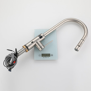 Stainless Steel Smart Voice Controlled Temperature Digital Display Infrared Sensor Kitchen Sink Pull Out Faucet Single Handle - Product Image 1