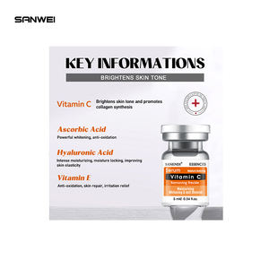 Suero Facial con Ácido Hialurónico AQUA, Elimina el Acné, Vitamina C Verde, Péptidos Puros, Hidratación, Reparación de la Piel, Cosmético OEM - Product Image 4