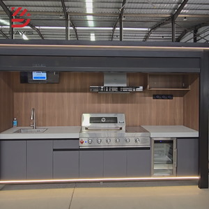 Isla de Cocina Modular para Exteriores Hecha de Aleación de Aluminio, Incluye Fregadero, Parrilla y Encimera para Comer en el Patio y Cocinar en Familia - Product Image 2