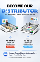 Imprimante 3D industrielle Mingda AD-F4 Mini 800*600*100mm pour lettres lumineuses et enseignes 3D, idéale pour la publicité commerciale