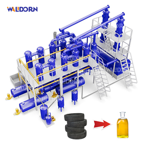 Fully Continuous Automatic Feeding Discharging Scrap Tire Pyrolysis Plant Engine Motor Gearbox High Efficiency Fuel Oil - Product Image 1