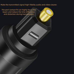 <span class=keywords><strong>Cable</strong></span> de extensión de fibra óptica de <span class=keywords><strong>Audio</strong></span> SPDIF cuadrado macho hembra Digital 0,5 canales Toslink TV Conexión de sonido 5,1 M 1m 2m 3m - Product Image 3