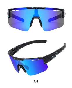 Óculos de sol uv400 para esportes, óculos de sol personalizado para homens e mulheres para bicicleta mountain bike e esportes