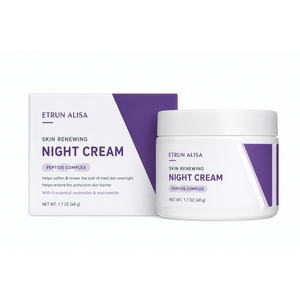 ETRUN ALISA <span class=keywords><strong>Crema</strong></span> Notte Private Label Idratante <span class=keywords><strong>Viso</strong></span> Rigenerante con Acido Ialuronico e Peptidi - Product Image 1