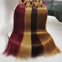 Vente en gros usine – Extensions de cheveux humains naturels, tissées à la main, teintes, de 12 à 30 pouces, en lots