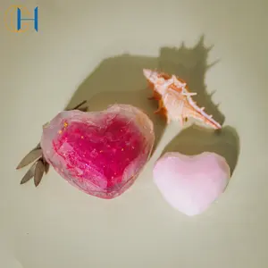 C&H Quality Custom Handmade Heart Chakra Healing Gift Set Transparent Clear Glycerin Opal Liquid Body Soap