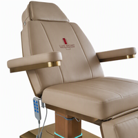 Table de soin électrique à 4 moteurs avec fonction d'inclinaison, hauteur réglable, roulettes verrouillables pour salon, spa, traitement facial, clinique