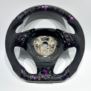 Volante Deportivo de Fibra de Carbono Forjado en Color Morado, en Oferta de Fábrica, Compatible con <span class=keywords><strong>BMW</strong></span> E90 E91 E92 E93 X5 F15 X6 F16 F10 - Product Image 1