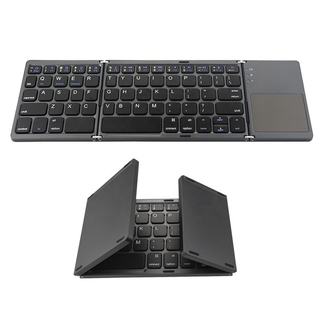 Pocket Folding Keyboard Bluetooths with Touchpad Wireless Foldable BT Keyboard for Tablet PC iPad 1 Piece Provide Customization