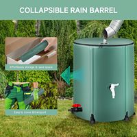 Réservoir d'eau pliable en PVC robuste et réutilisable pour jardin, cour et extérieur, avec robinet pour l'arrosage du jardin