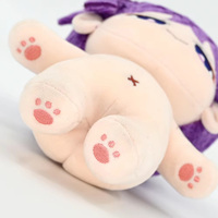 Peluche personnalisée violette avec oreilles magnétiques, jouet en peluche personnalisé avec oreilles magnétiques détachables pour collection ou cadeau