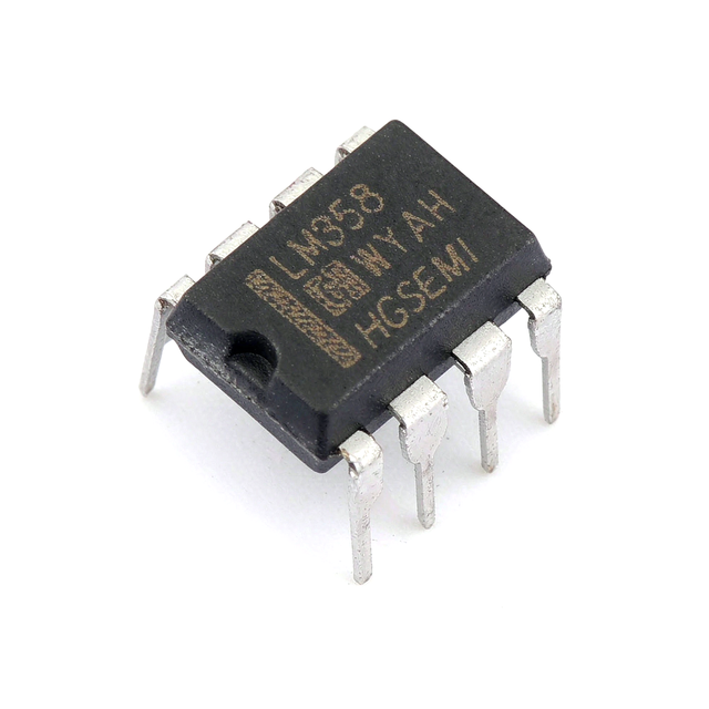 LM358N Operational Amplifier DIP-8 with High Gain and Internal Frequency Compensation, Dual Operational Amplifier