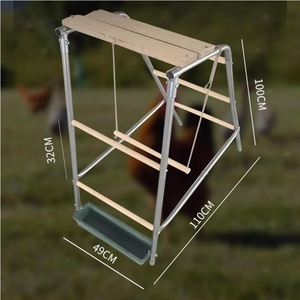 Juego de Parque de Juegos Personalizado para Gallineros con Percha de Metal y Madera, Parque de Entrenamiento para Aves, Percha para <span class=keywords><strong>Gallinas</strong></span> y Pavos - Product Image 5