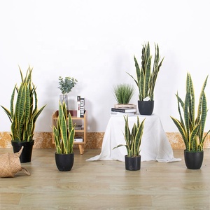 Bonsái Artificial, <span class=keywords><strong>Planta</strong></span> Serpiente Artificial, Agave Artificial, <span class=keywords><strong>Planta</strong></span> <span class=keywords><strong>Lengua</strong></span> de Madre Artificial para Decoración de Escritorio en el Hogar y la Oficina - Product Image 2