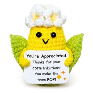 Handmade Crocheted Corn Plush Toy, Knitted Vegetable Corn Puff Doll, Positive Energy Crochet Doll, Christmas Decoration. - Product Image 4