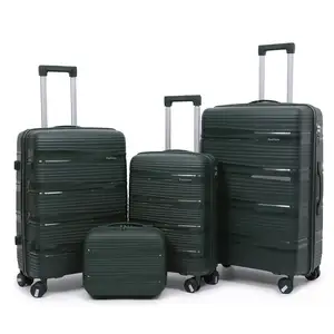 工厂批发20英寸硬壳轻质拉链4轮机场行李箱