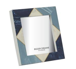 Cadre photo en bois et résine de corne d'os de taille personnalisée avec finition personnalisée en métal et boîte-cadeau avec logo incluse - Product Image 6