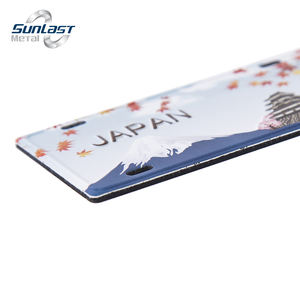 צלחת אלומיניום מותאם אישית מובלט רישיון צלחת מקרר מגנט יפן מגנט מקרר תמונות - Product Image 3
