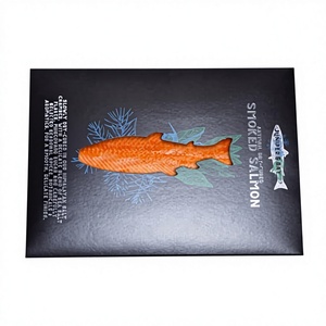 Manchon d'emballage en papier kraft recyclable et écologique imprimé sur mesure pour saumon <span class=keywords><strong>fumé</strong></span> surgelé - Product Image 1