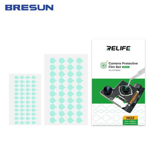 RELIFE HO2 7mm/12mm Camera Lens Protector Sheet Set 1000PCS for Mobile Repair Camera Lenses Blue Light Protection Sticker Tools