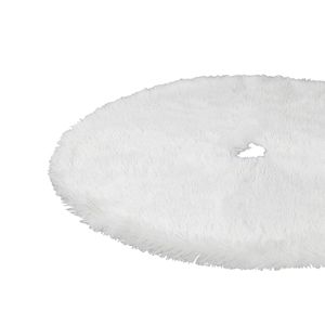 กระโปรงต้นคริสต์มาส ขนาด 90 ซม. 120 ซม. สีขาว ผ้าพลัฌนุ่ม ของตกแต่งวันหยุด อุปกรณ์เสริมสำหรับฐานต้นคริสต์มาส - Product Image 5